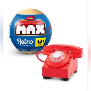 Zuru Max Premium Retro Building Bricks Rotary Dial Telephone 141pc Set NEW Phone